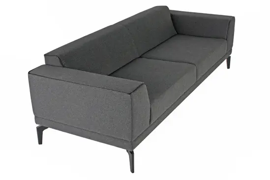 Триместен диван САМУИЛ SOLO 03 - снимка отгоре отляво, сив на цвят