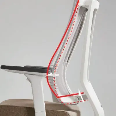 Работен стол G1 сив- лумбална опора