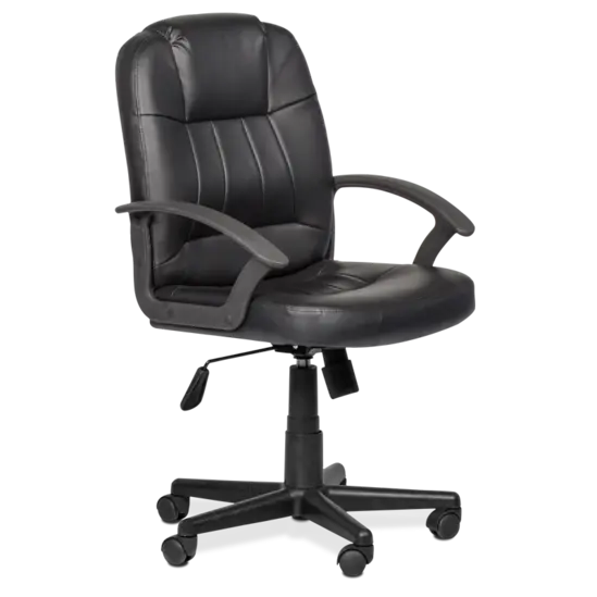 Работен стол МУСАЛА - черен, еко кожа