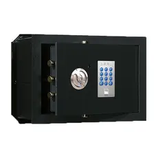 Метален сейф UNS 706 - черен, отворен, с ел.заключване