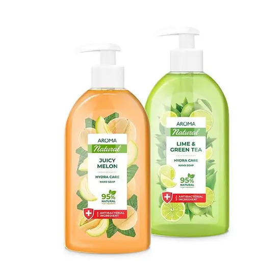 Комплект Хигиена Aroma – течен сапун Aroma 500мл с помпа  