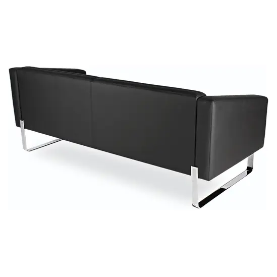 Диван триместен САКАР LEON 03 - снимка на гърба на дивана, черен на цвят