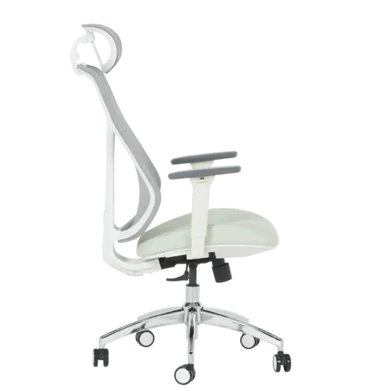 Директорски стол АНГЕЛА- сниман отстрани, бял полипропилен