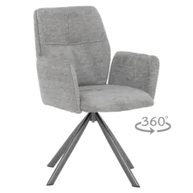 Трапезен стол ВАЯ- сив цвят, дамаска