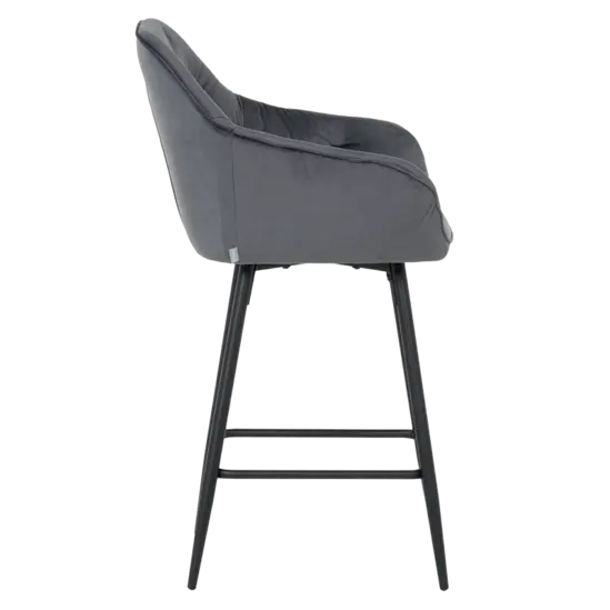 Бар стол АЛЕГ-тъмносиви подлакътници