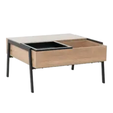 Холна маса БИЛИНА- черни крака, МДФ плот 