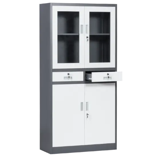 Архивен шкаф BTL LZ с 4 отделения 185х90х40 см - с едно отворено чекмедже