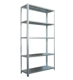 Метален стелаж поцинкован FRT 180х90х40 см 70 кграфт - снимка отстрани