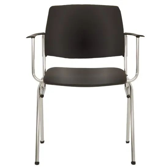 Посетитеслки стол ИВЕТ -хромнирани подлакътници