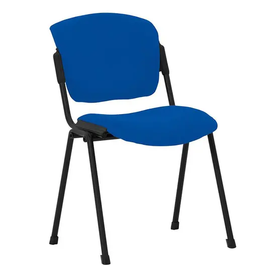 Посетителски стол ЕМИЛ - син цвят, дамаска