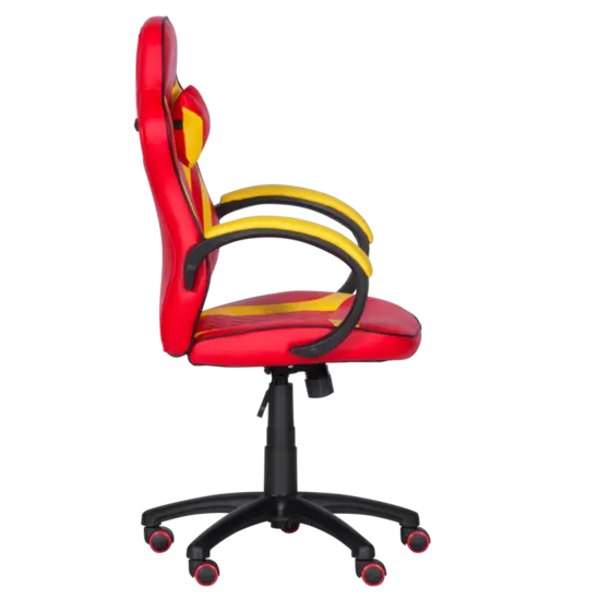 Геймърски стол ЛАГОС-снимка отстрани, меки падове на подлакътниците