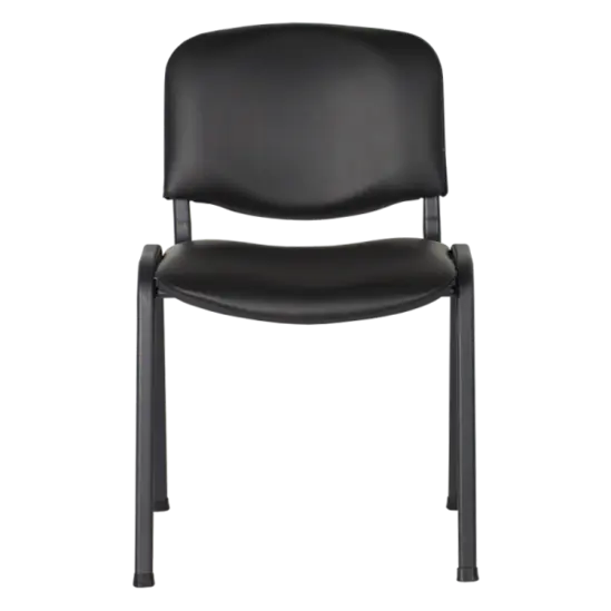 Посетителски стол еко кожа- snimka otpred