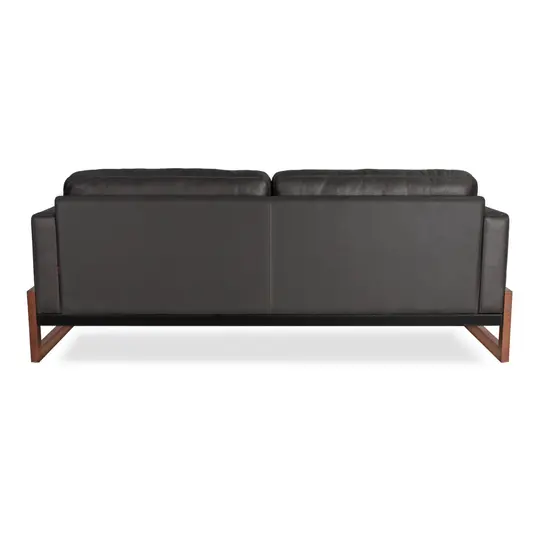 Диван триместен ГАБРА ADL 03 - снимка на целия гръб, кафяв на цвят