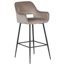 Бар стол СИМЕОНА- снимка отпред, бежов цвят