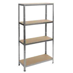 Метален стелаж BTL цинк 180x90x40см 600кг рафт - сглобен, празен, сниман отстрани