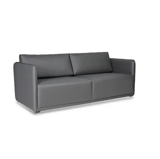 Диван триместен ИЛИНДЕН BLOK 03 - сив на цвят, сниман в профил