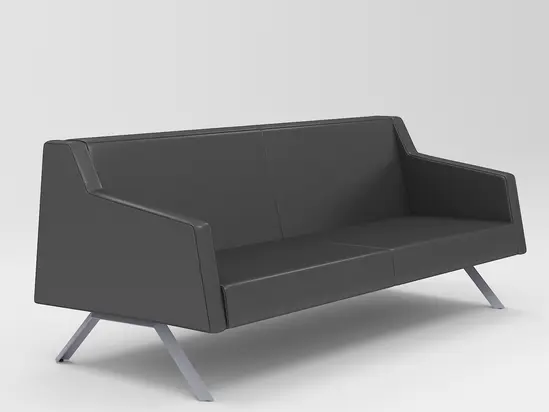 Диван триместен ПИРОТ KUKA 03 - сниман отдясно, сив цвят