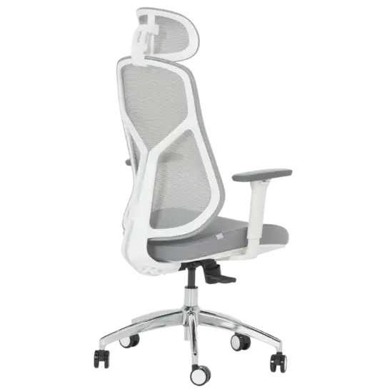 Директорски стол ЙОАН- снимка отстрани, бяла рамка