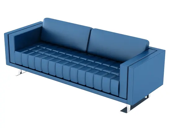 Диван триместен БИЛЯР LOFT 03 - сниман отгоре и отдясно, син на цвят