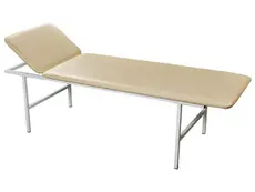 Медицинска кушетка PMT KC - сглобена, снимана отляво, с чупещ се гръб, тапицирана в бежова кожа