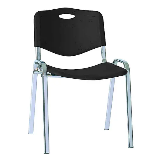 Посетителски стол ИНЕС- черен полипропилен