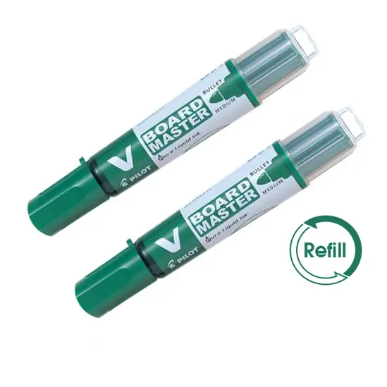 2 броя маркер за бяла дъска Pilot Master зелен