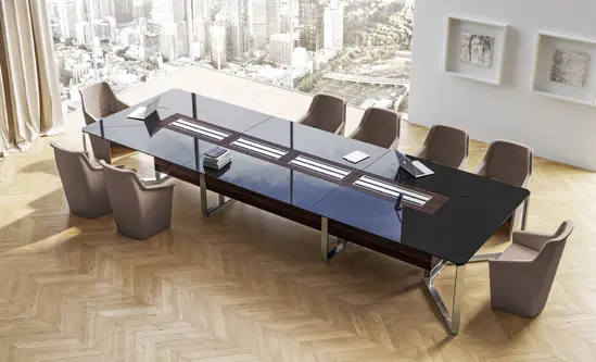 Заседателна маса I-MEET 01- със стъклен плот