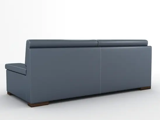 Диван триместен ЧАТАЛДЖА O 218- снимка в цял ръст, сниман в гръб, сив на цвят