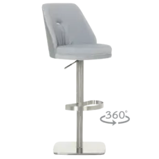 Бар стол ХЕЛЕНА- сив цвят, дамаска