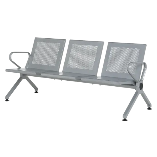 Посетителска пейка BTL 39- метална, сива