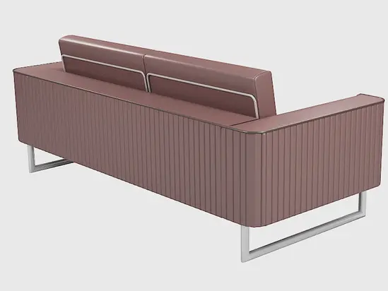 Диван триместен ТЪРНОВО ARMD 03- сниман отзад, кафяв на цвят
