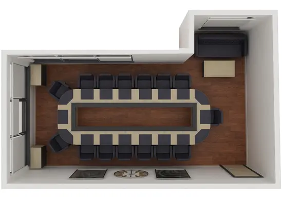 Заседателна маса IZNIK-снимка отгоре