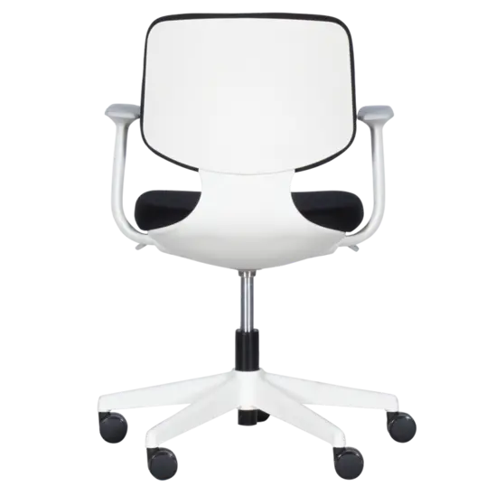 Детски стол АДИ - черен с бял гръб, снимка отзад