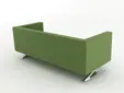 Диван триместен БАН ЯНУК KRN 03- сниман в гръб, зелен на цвят