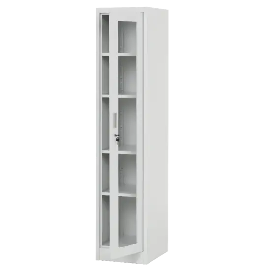 Архивен шкаф BTL GR с 5 отделения 180х38х40 см- полу отворена врата, 5 отделения