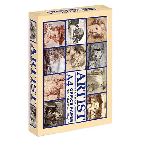 Пакет Копирна хартия ARTIST A4 80 гр. 500 л- сниман под ъгъл