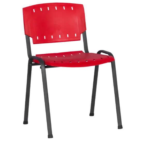 Посетителски стол ПАНАЙОТ- червен цвят