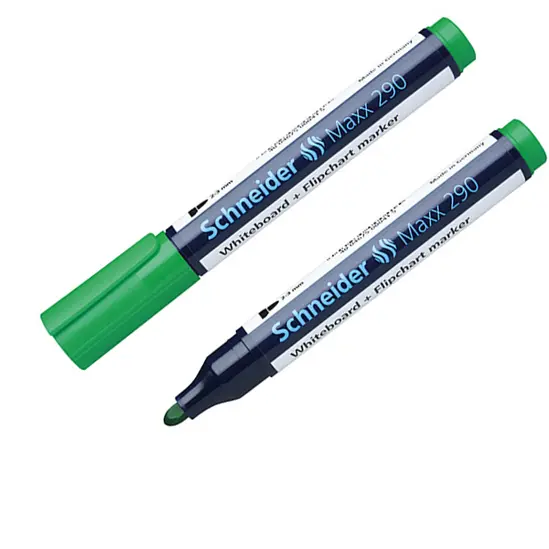 2 броя маркер за бяла дъска и флипчарт Maxx 290 зелен
