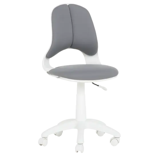 Детски стол ФРЕЯ- сива седалка и облегалка, бяла база