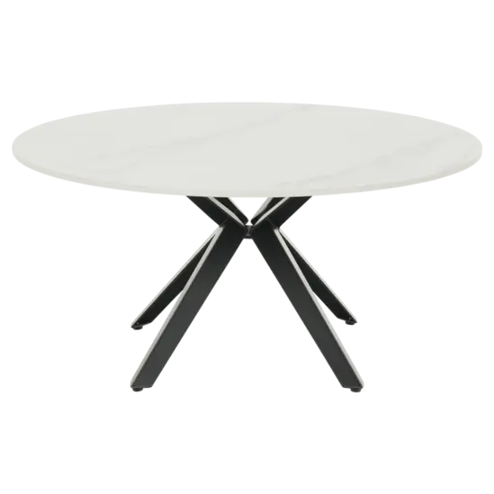 Холна маса ЗЕФИРА- бял плот, черни крака