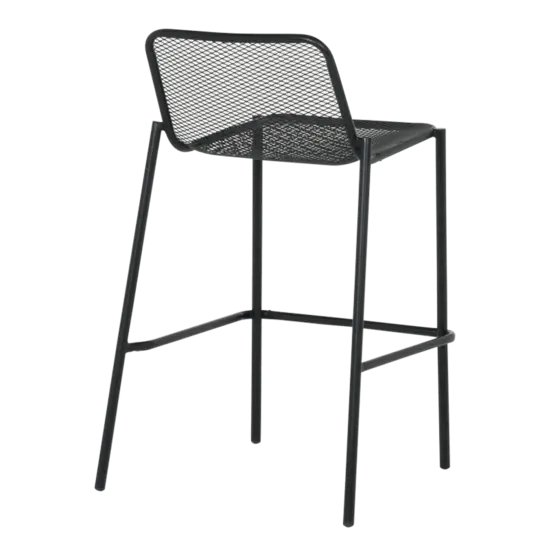 Бар стол ВЕЛИ-снимка отзад, черен цвят