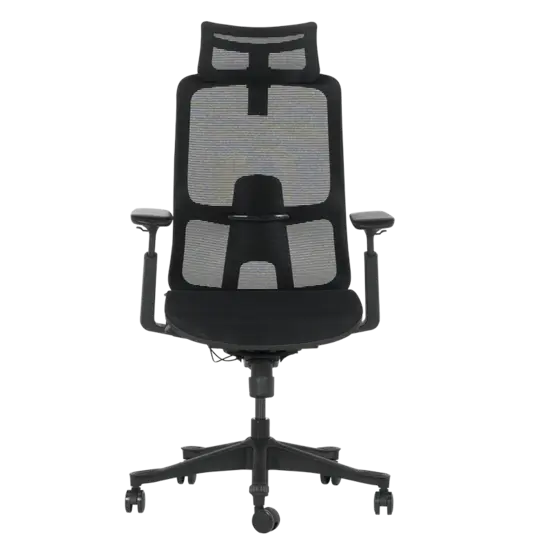 Работен стол АХИНОРА- сниман отпред, черен цвят