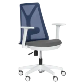 Работен стол ЗЛАТИ- сив- син цвят, бяла база