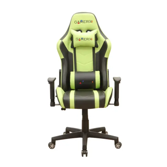 Геймърски стол ТИТАН- зелен цвят, наклон до 135 градуса