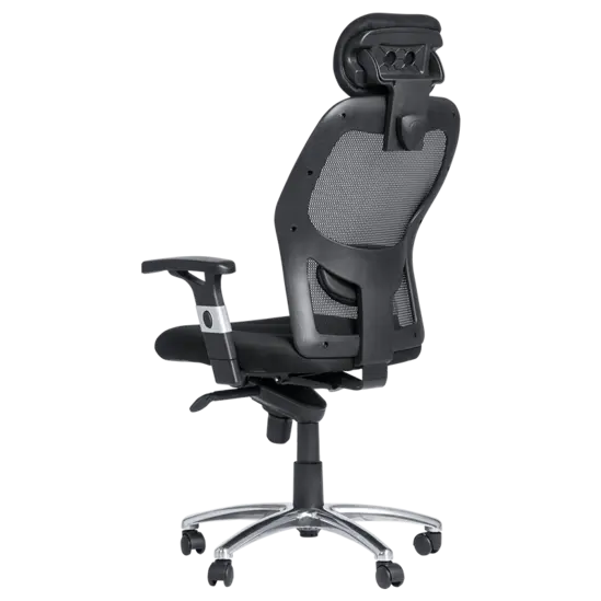 Директорски стол ВАЛЕРИ-снимка отзад, полипропиленова черна рамка