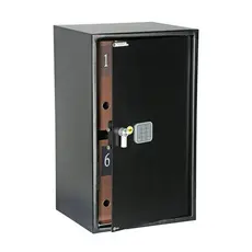 Метален сейф UNS YL DB1 EL - черен на цвят, отворен