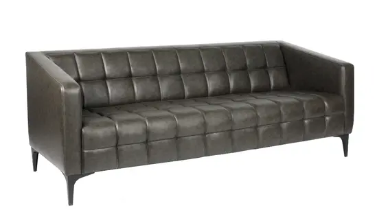 Триместен диван БЕРАТ BOST 03 - кафяв на цвят, сниман отпред