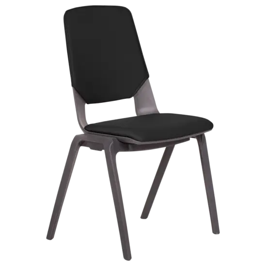 Посетителски стол ЛЕВЕНА- черен цвят