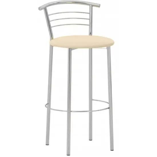 Бар стол МАРКО ХОКЕР- бежов цвят седалка