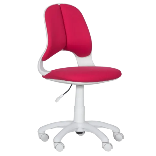 Детски стол ФРЕЯ- бяла база, червена  седалка и облегалка